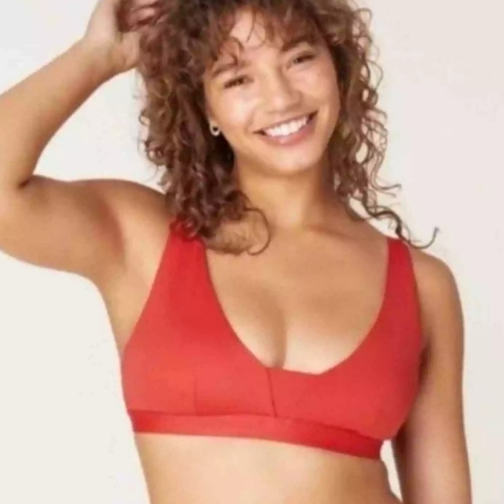 Andie Women's The Tahiti Bikini Top Chili Pepper Red Size Small New with Tags